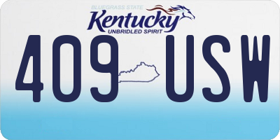 KY license plate 409USW