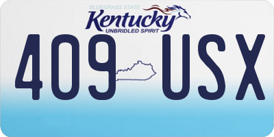 KY license plate 409USX