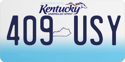 KY license plate 409USY