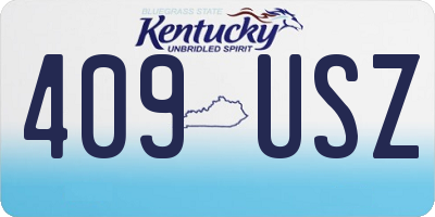KY license plate 409USZ