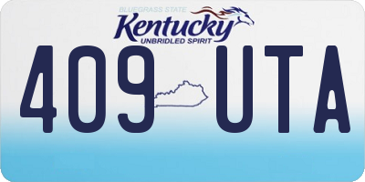 KY license plate 409UTA