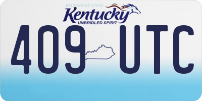 KY license plate 409UTC