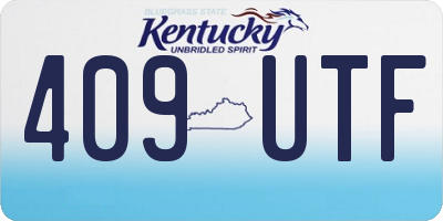 KY license plate 409UTF