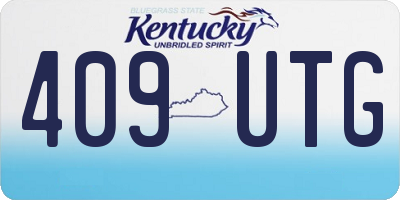KY license plate 409UTG