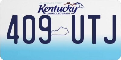 KY license plate 409UTJ
