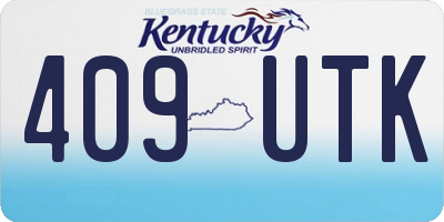 KY license plate 409UTK