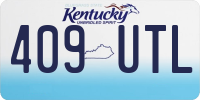 KY license plate 409UTL