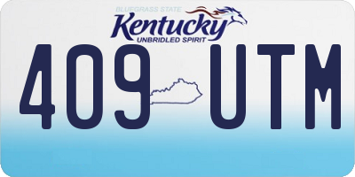 KY license plate 409UTM