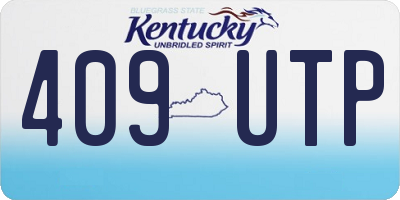 KY license plate 409UTP