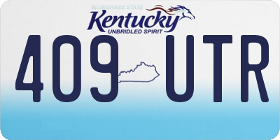 KY license plate 409UTR