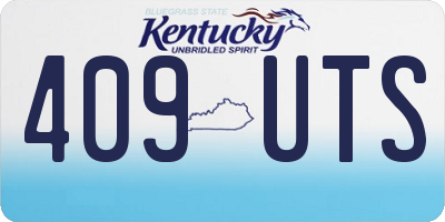 KY license plate 409UTS