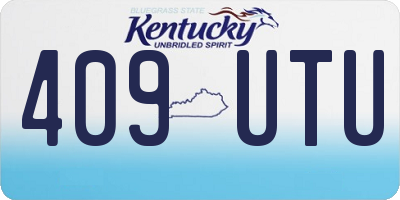 KY license plate 409UTU