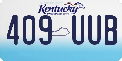 KY license plate 409UUB