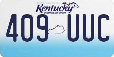 KY license plate 409UUC