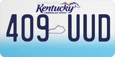 KY license plate 409UUD