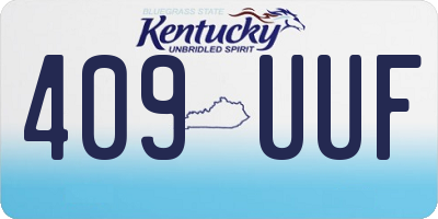 KY license plate 409UUF