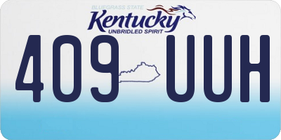 KY license plate 409UUH