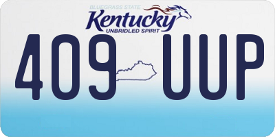KY license plate 409UUP