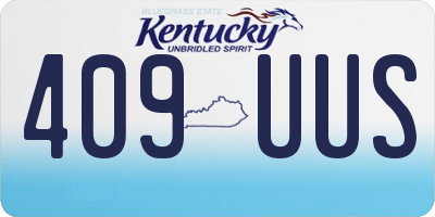 KY license plate 409UUS