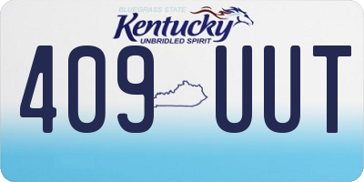 KY license plate 409UUT