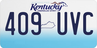 KY license plate 409UVC