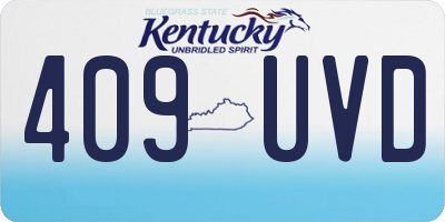 KY license plate 409UVD