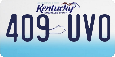 KY license plate 409UVO