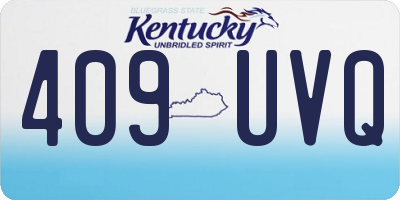 KY license plate 409UVQ