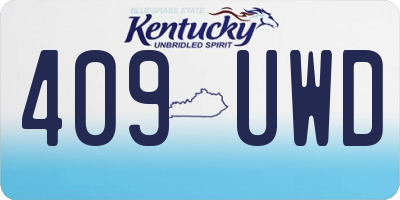 KY license plate 409UWD
