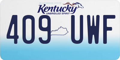 KY license plate 409UWF