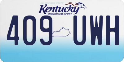 KY license plate 409UWH