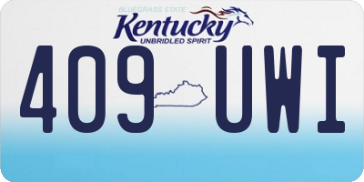KY license plate 409UWI