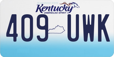 KY license plate 409UWK