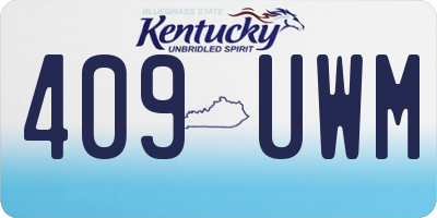 KY license plate 409UWM