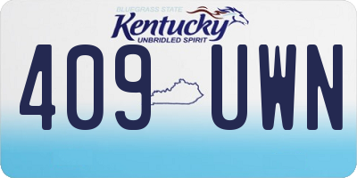 KY license plate 409UWN