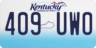KY license plate 409UWO