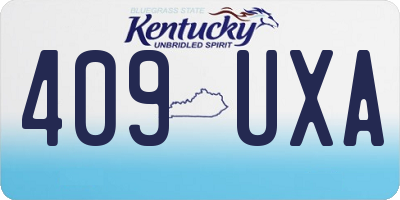KY license plate 409UXA