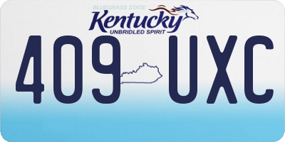 KY license plate 409UXC