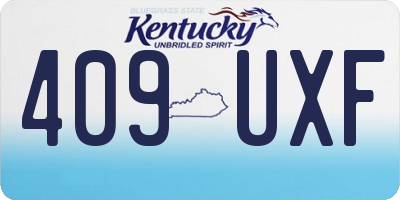 KY license plate 409UXF