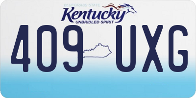 KY license plate 409UXG
