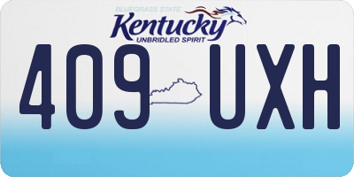 KY license plate 409UXH