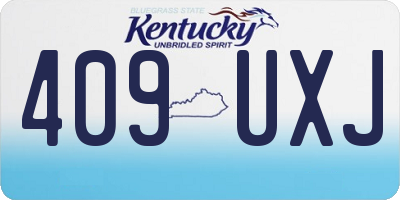 KY license plate 409UXJ