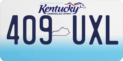 KY license plate 409UXL
