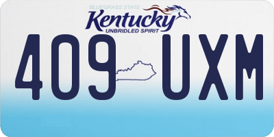 KY license plate 409UXM