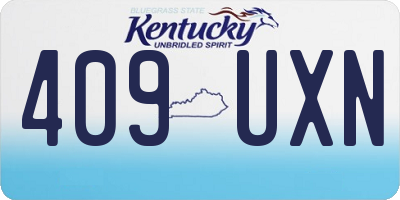 KY license plate 409UXN