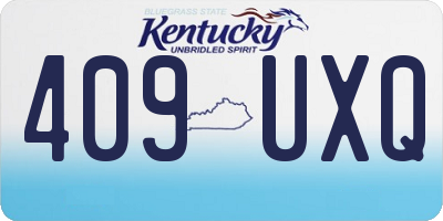 KY license plate 409UXQ