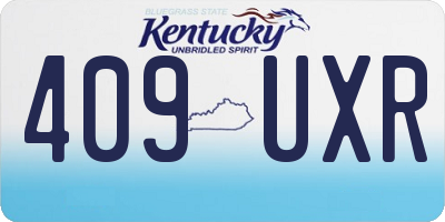 KY license plate 409UXR