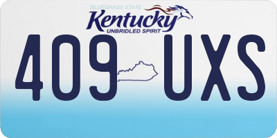 KY license plate 409UXS