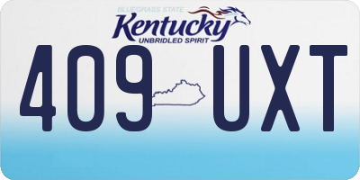 KY license plate 409UXT