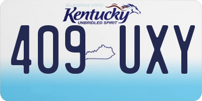 KY license plate 409UXY